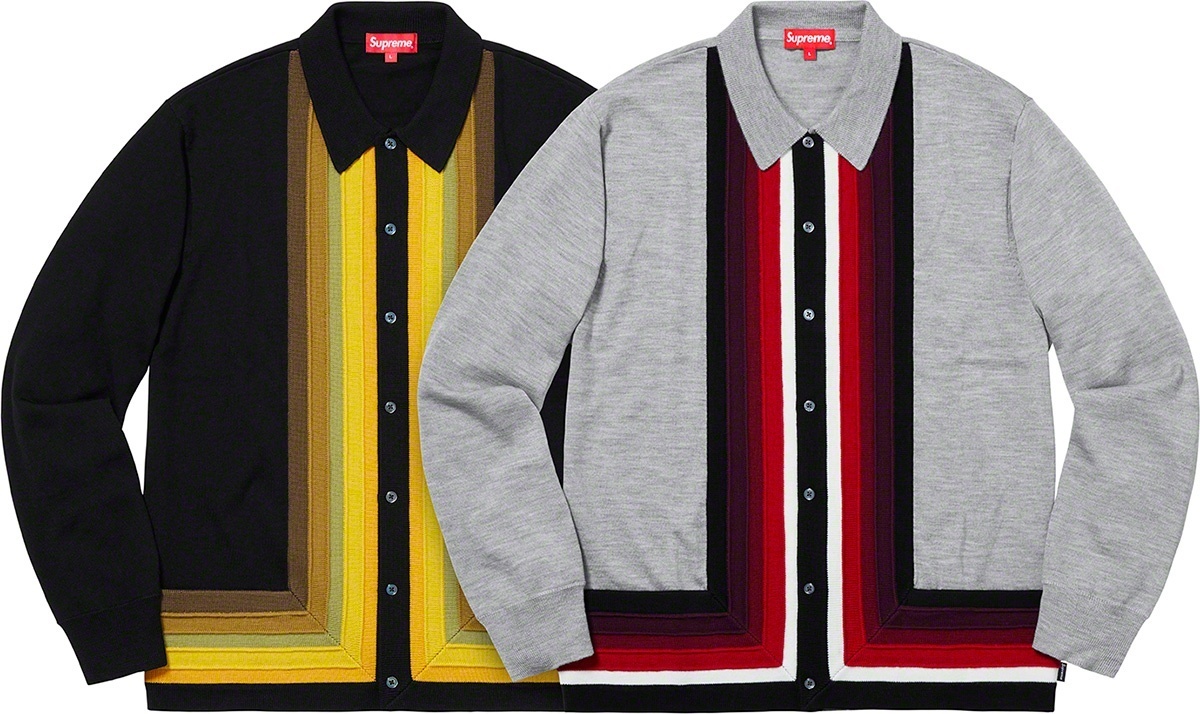 Corner Stripe Polo Sweater